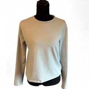 Athleta Women’s Classic Off-White Long Sleeve Athletic Top, Size Small